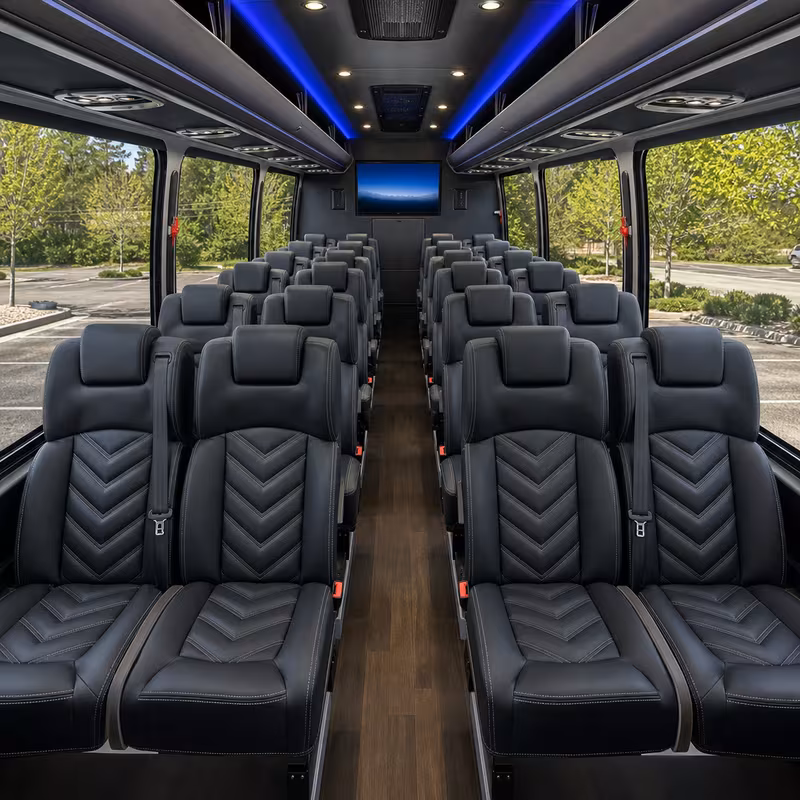 15-35 Passenger Minibus Interior