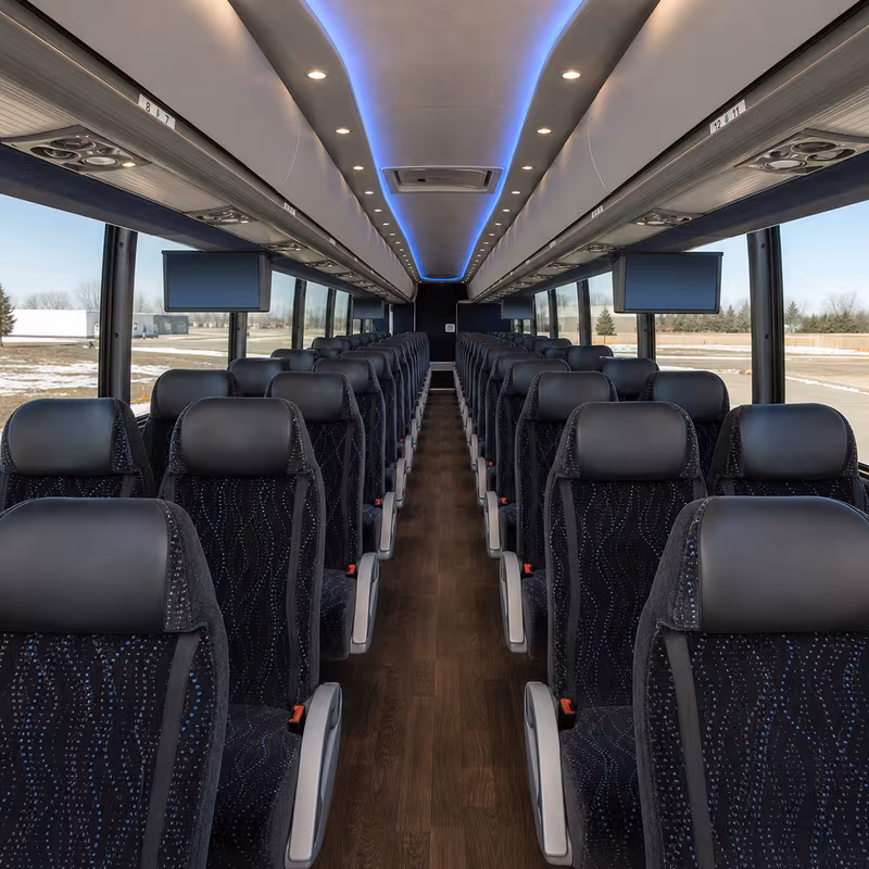 40-56 Passenger Charter Bus Interior