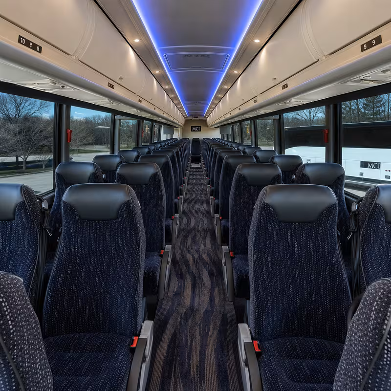 40-56 Passenger Charter Bus Interior