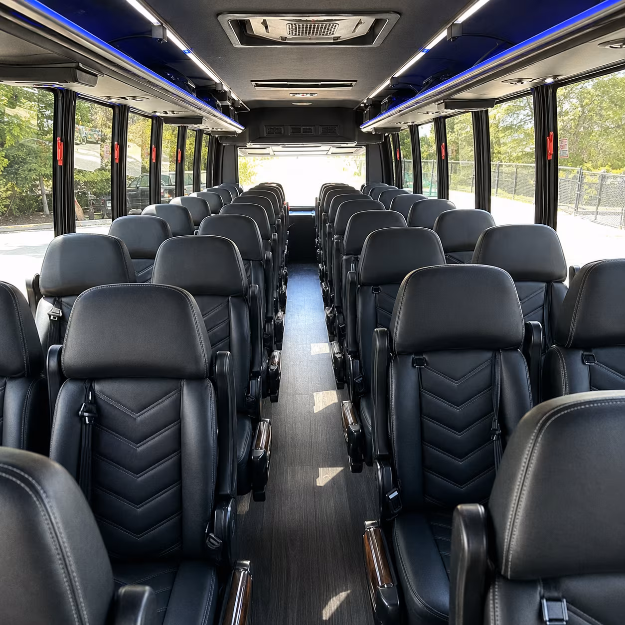 Kansas City Birthday, Sweet 16, & Quinceañera Transportation party bus interior
