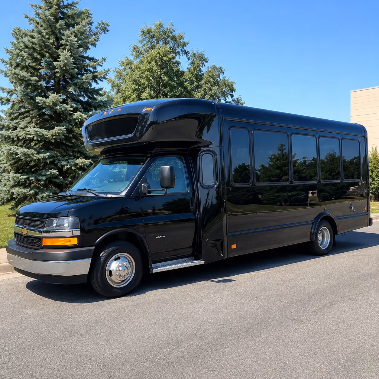 Kansas City Wedding Transportation party bus exterior