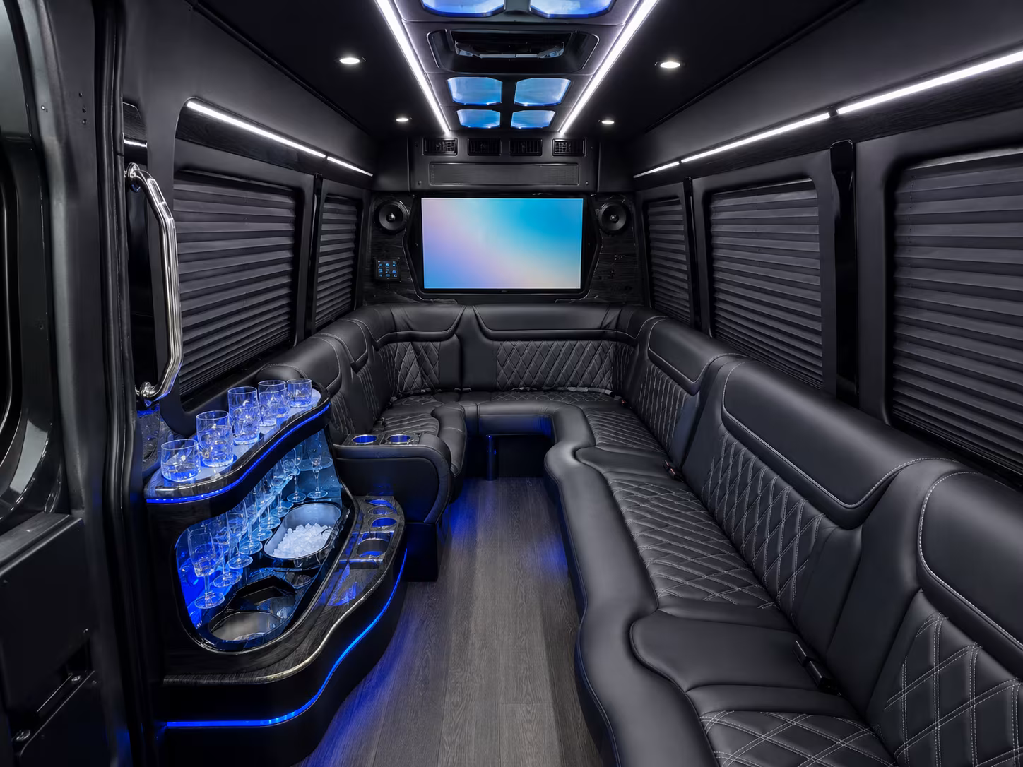 Kansas City Winery Tour & Pub Crawl Transportation party bus interior