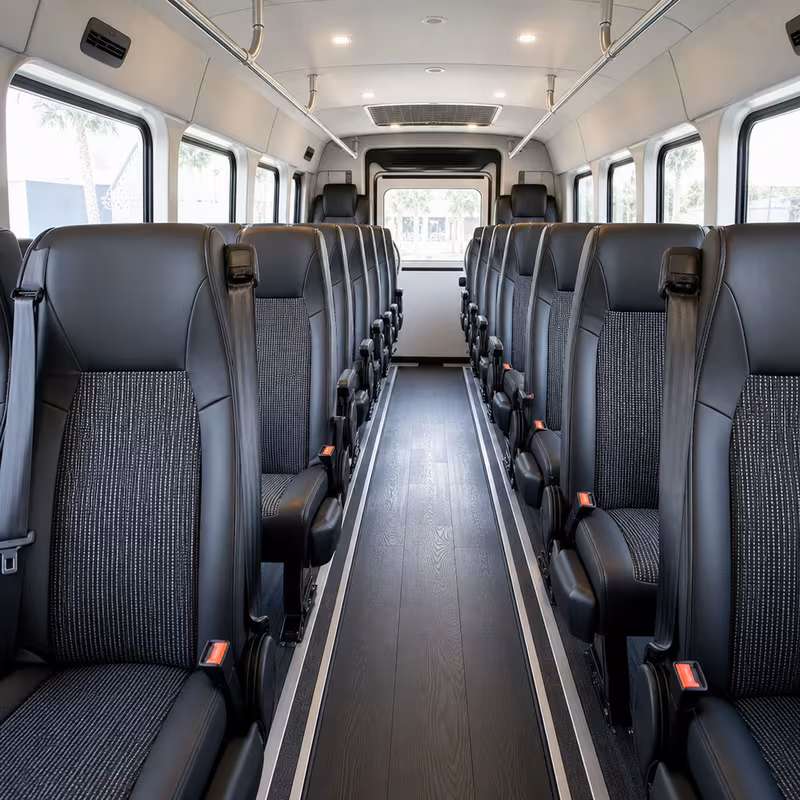 15-35 Passenger Minibus Interior