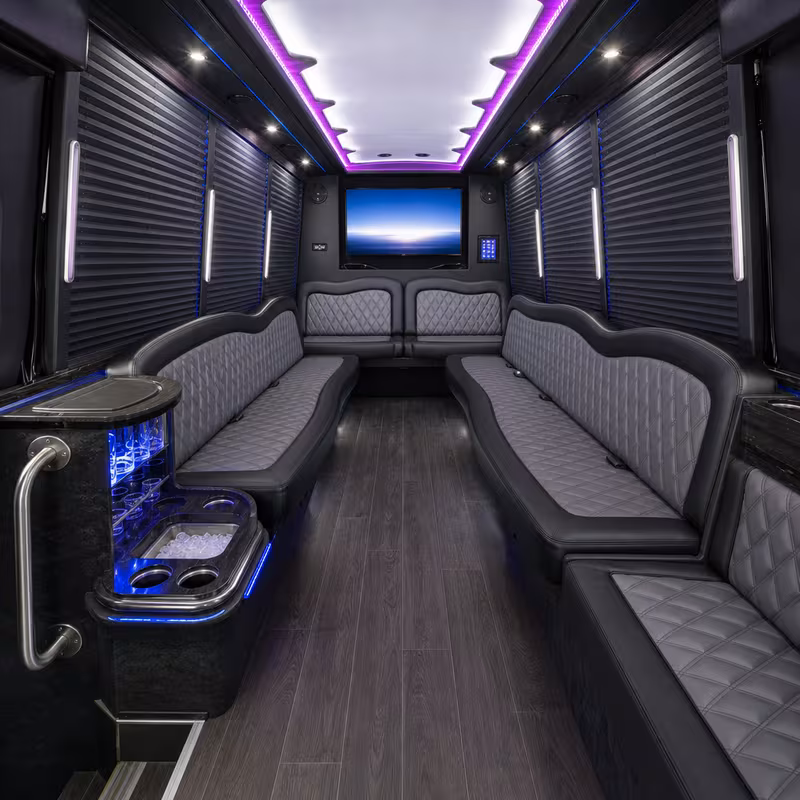 14 Passenger Sprinter Limo Interior