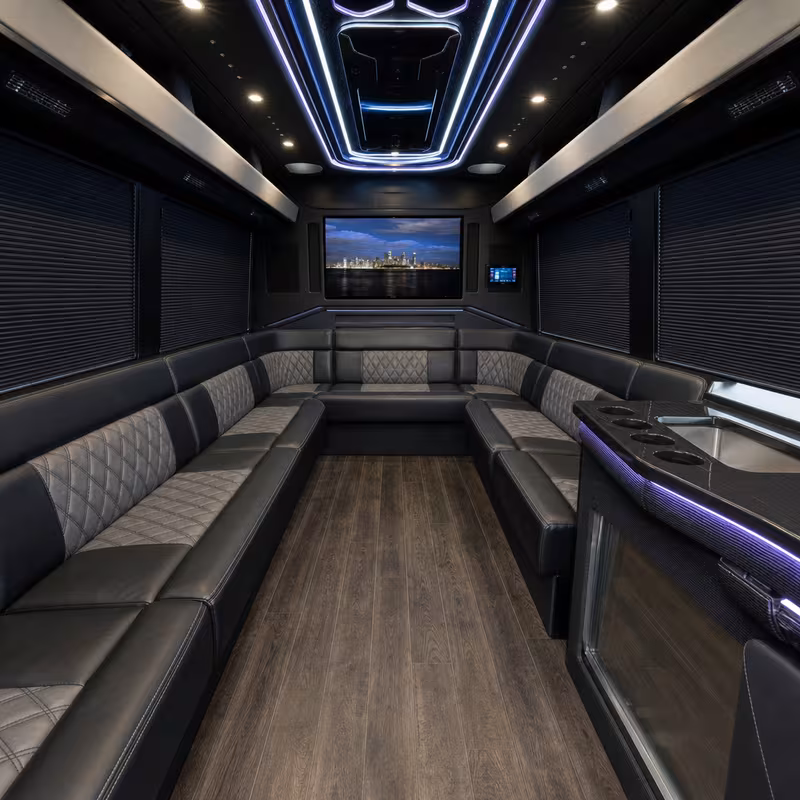 14 Passenger Sprinter Limo Interior